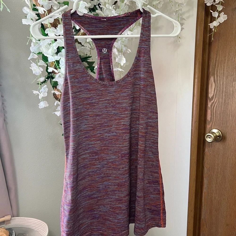lululemon athletica Purple Pink Fitted Sleeveless Tank Top